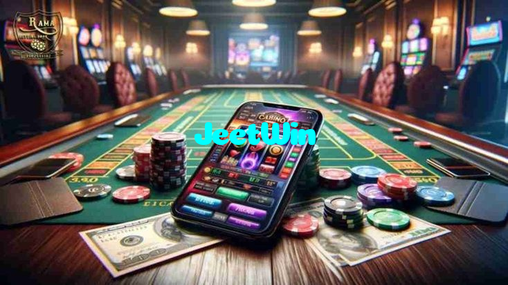 JeetWin casino presented on mobile device in Pakistan with slots and live games